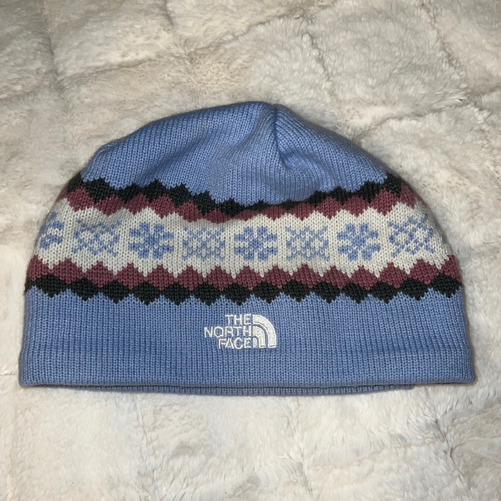 The North Face (Blue Snowflake beanie)